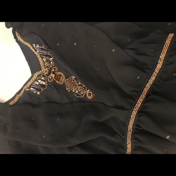 Free People black beaded two piece dress - Picture 4 of 7